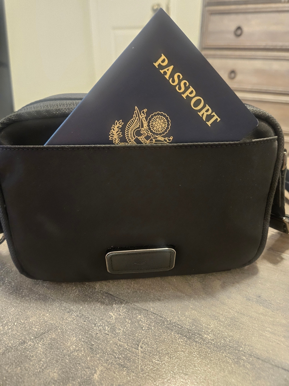 Tumi Black Nylon Crossbody Bag with Gunmetal  Hardware. Voyageur Collection - Picture 3 of 13